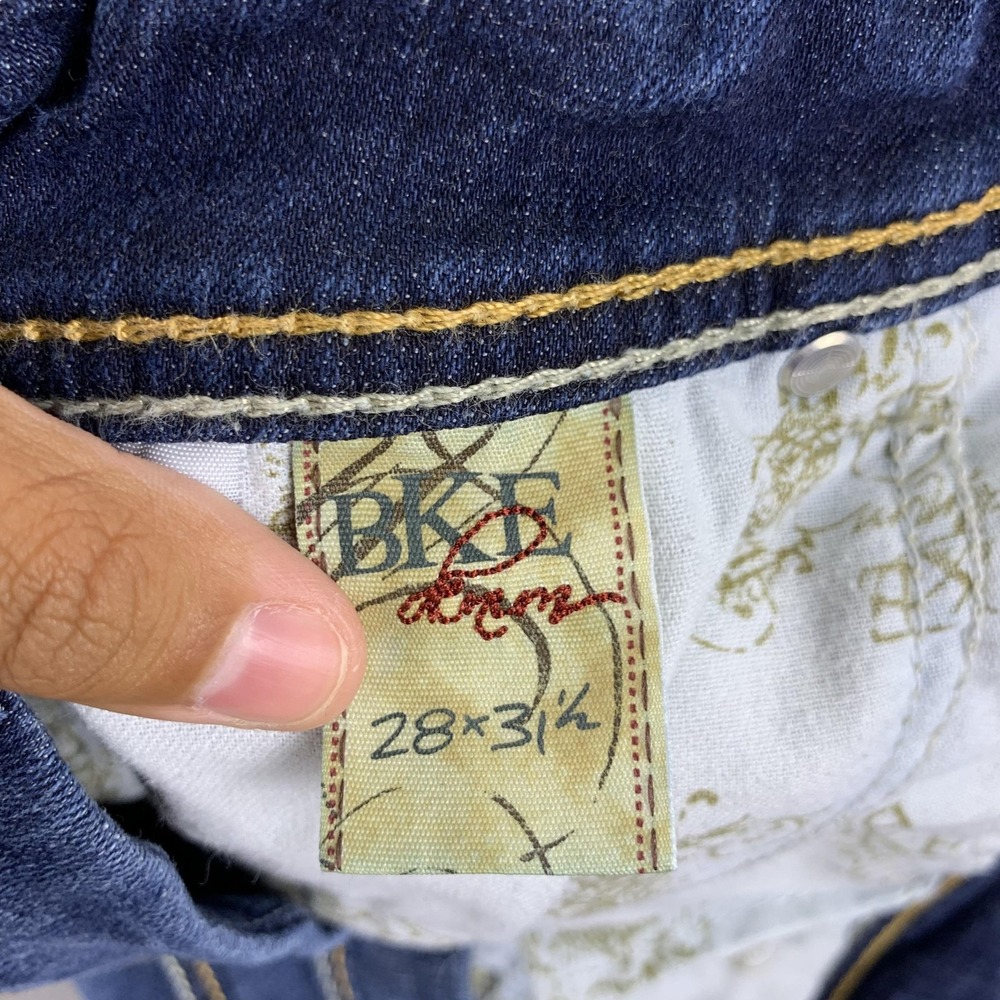 BKE Denim Short Women 28 (30) Blue Harper Distress Raw Hem Frayed Cutoff Stretch - Picture 9 of 16